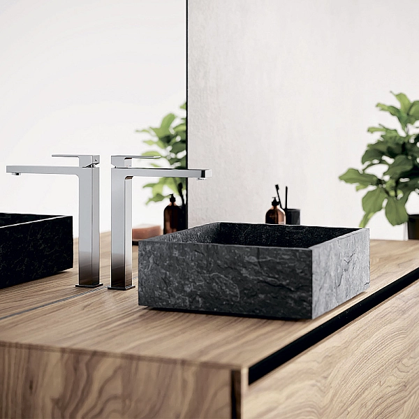 EL081CR ELLE  Змішувач для раковини, високий, без донного клапану, хром (1 сорт) - Фото - 3