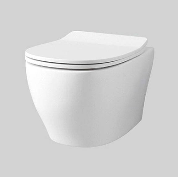 TEV006 01; 00+TEA005 01 TEN 4.0 Підвісний безобідковий унітаз з кришкою для унітазу SOFT-CLOSE , білий глянцевий (1 сорт) - Фото - 2