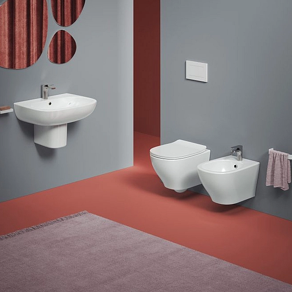 TEV006 01; 00+TEA005 01 TEN 4.0 Підвісний безобідковий унітаз з кришкою для унітазу SOFT-CLOSE , білий глянцевий (1 сорт) - Фото - 5