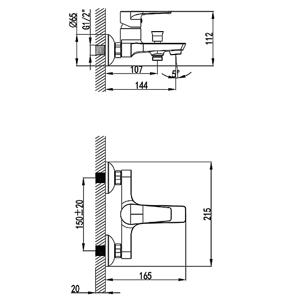 12230010 SANSA Змішувач для ванни, хром (1 сорт) - Фото - 2