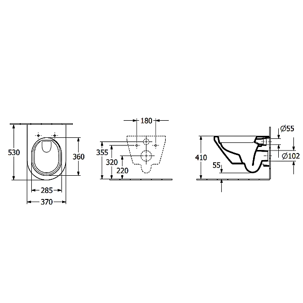 5684CL01 OMNIA ARCHITECTURA Унітаз підвісний + Кришка, турбозмив twistflush, білий (1 сорт) - Фото - 3