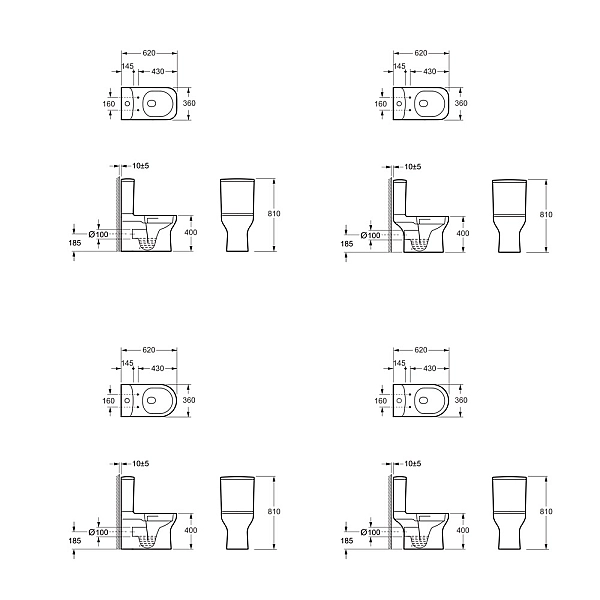 3710020 FRAME Компакт з кришкою soft-close безобідковий, Vortex Flush, білий (1 сорт) - Фото - 2