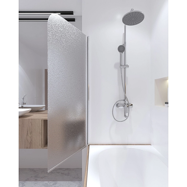 Штора на ванну Qtap Standard CRM407513APL скло Pear 6 мм, 75х140 см, ліва - Фото - 9