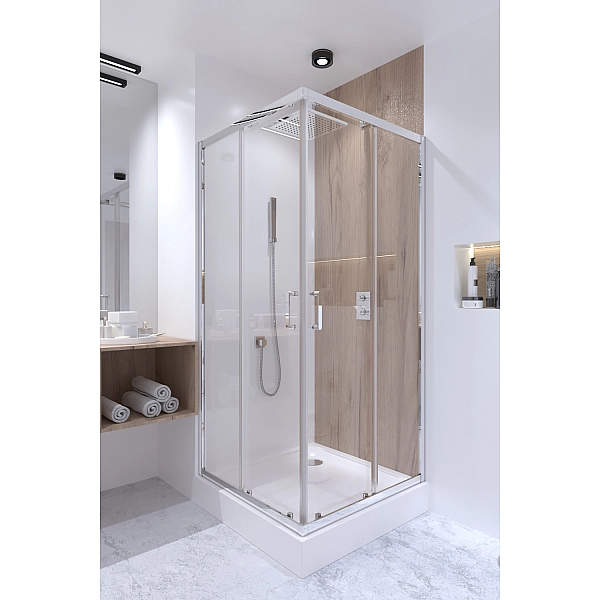 Душова кабіна Qtap Taurus CRM1099SC6 90х90 см, скло Clear 6 мм покриття CalcLess, без піддона - Фото - 8