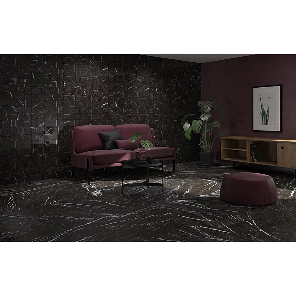 MARQUINA BLACK/75.5x151/NAT/R (1 сорт) - Фото - 3