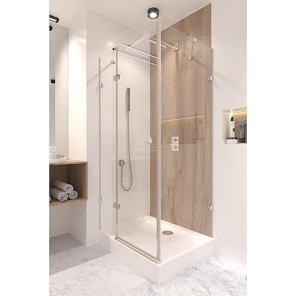 Душевая кабина Qtap Capricorn CRM1018RC6 100х80 см, стекло Clear 6 мм, CalcLess, без поддона - Фото - 10