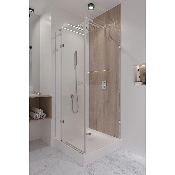 Душевая кабина Qtap CAPRICORN CRM1011SC6 100х100 см, стекло Clear 6 мм, CalcLess, без поддона - Фото - 10