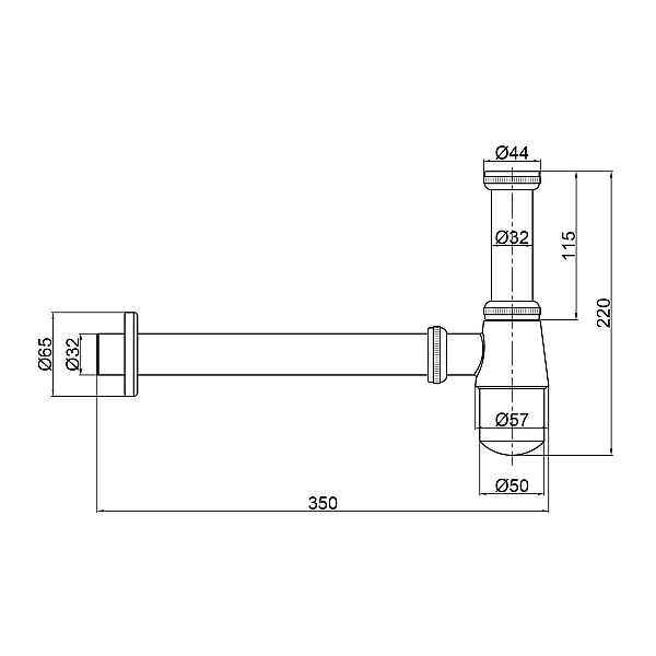 Сифон Lidz Tani 02 LDTAN02CRM32528 Chrome - Фото - 2