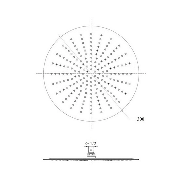 Лейка для верхнего душа Lidz Niagara 130 300 мм округлая LDNIA130NKS32451 Chrome - Фото - 2
