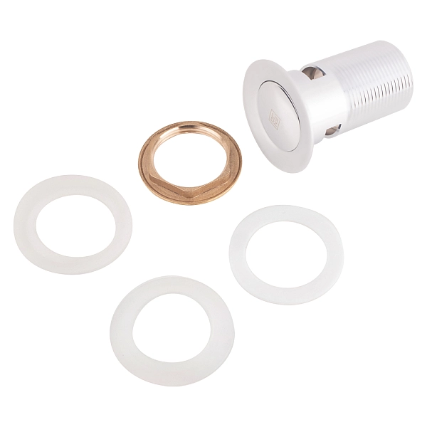 Донний клапан Lidz Tani 004 нажимний 1 1/4" з переливом LDTAN004CRM32527 Chrome - Фото - 3