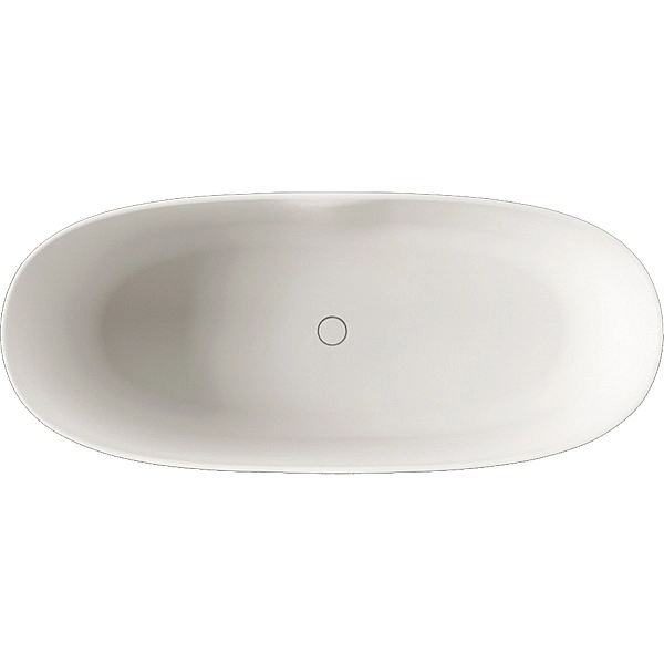 VAPERLS175/00 Perla Ванна окремостояча 175*76 см з литого (штучного) каменю Silkstone, з інтегрованим сифоном, колір білий мат (1 сорт) - Фото - 2