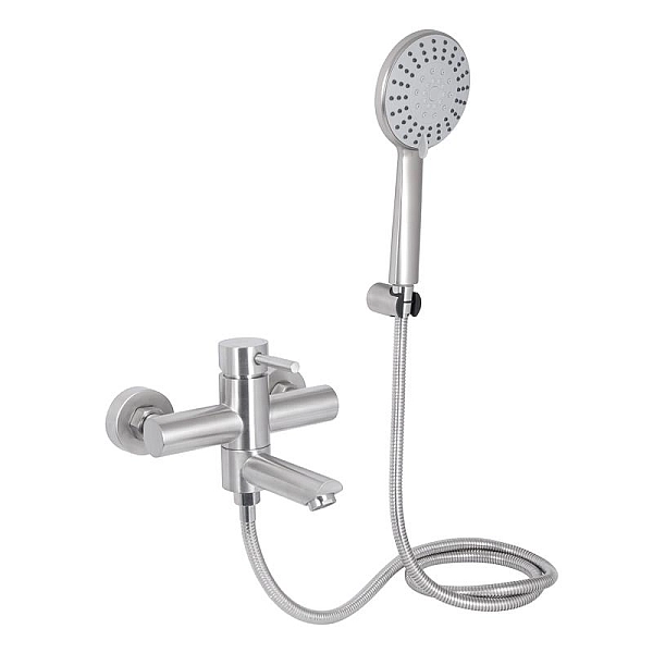 Змішувач для ванни Lidz Aria 006 з поворотним виливом (з душовим гарнітуром) (k35) LDARI006NKS34940 Nickel