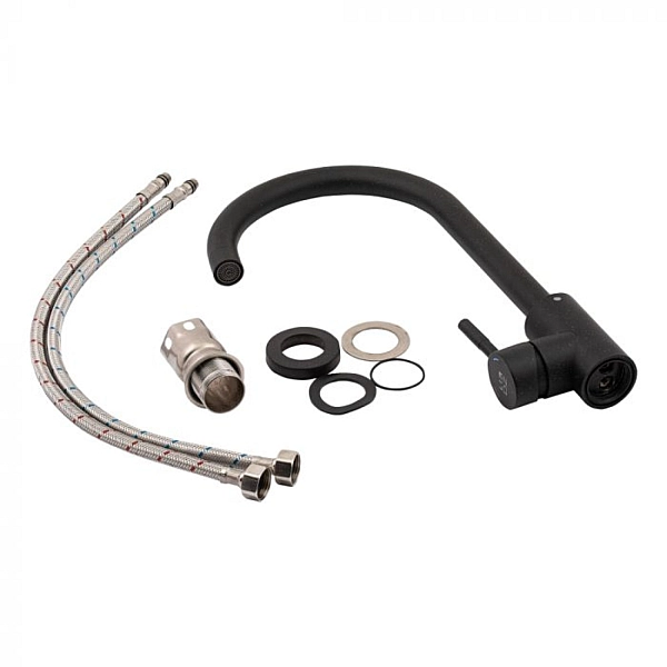 Смеситель для кухни Lidz Aria 015F (k35) LDARI015FBLA34948 Black - Фото - 7