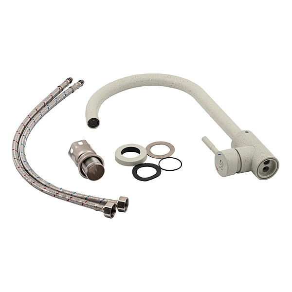 Смеситель для кухни Lidz Aria 015F (k35) LDARI015FGRE34950 Grey - Фото - 7