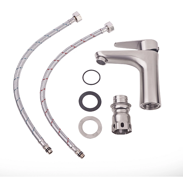 Смеситель для раковины Lidz Vida 001F (k35) LDVID001FNKS34954 Nickel - Фото - 6