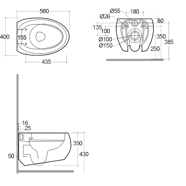 CLOSC3901500 + CLOWC1446500A CLOUD Унітаз підвісний з кришкою Duroplast, SLIM, Soft Close, Quick Release, безобідковий, білий матовий (1 сорт)