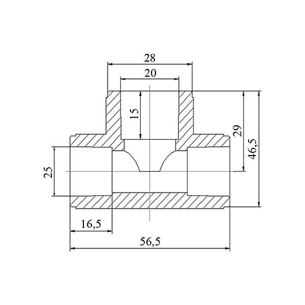 Трійник PPR Blue Ocean "Білий" 25х20х25 редукційний - Фото - 2