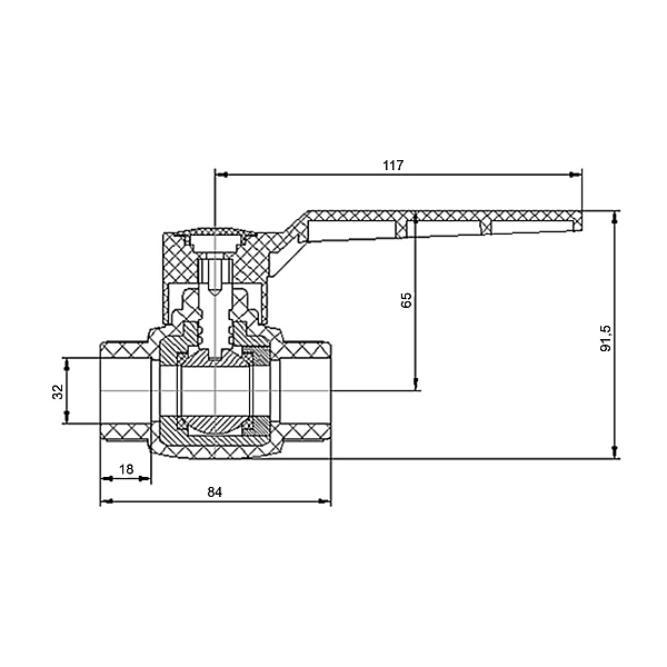 Кран шаровой Blue Ocean "Белый" 32 - Фото - 2