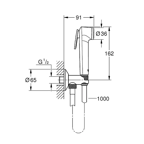 UA12164600 Bau Flow Комплект прихованого монтажу гігієнічного душу (2пак) (1 сорт) - Фото - 3