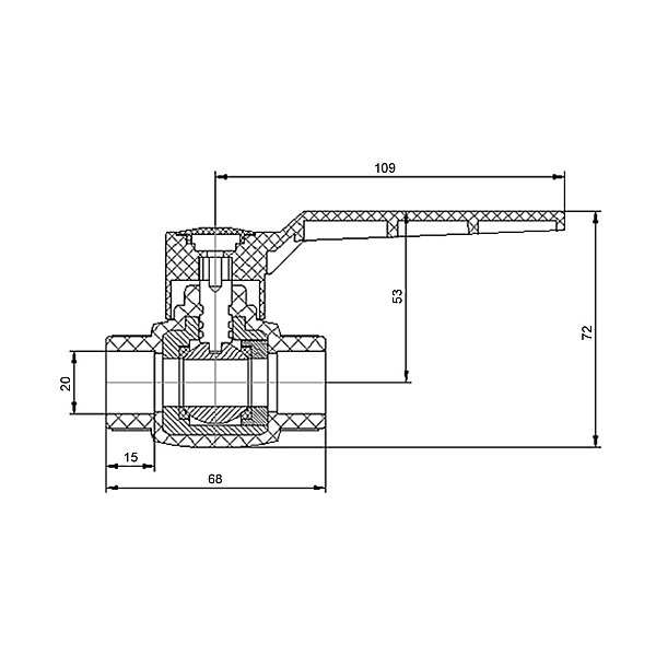 Кран кульовий Blue Ocean "Білий" 20 - Фото - 2