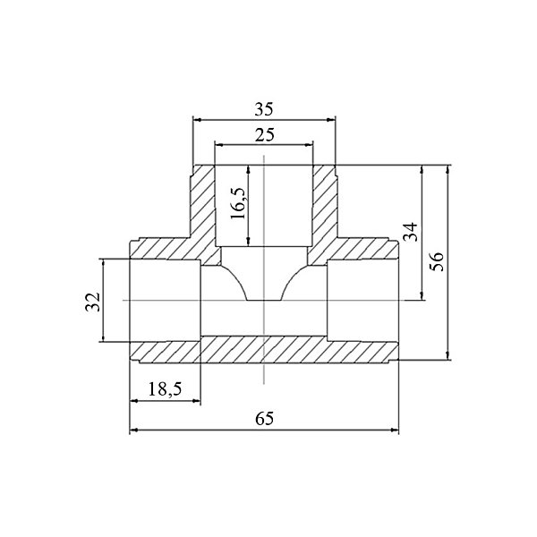 Трійник PPR Blue Ocean "Білий" 32х25х32 редукційний - Фото - 2
