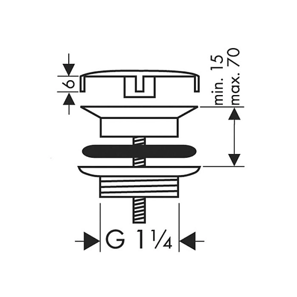 50001000 Донний клапан д/раковини (1 сорт) - Фото - 2