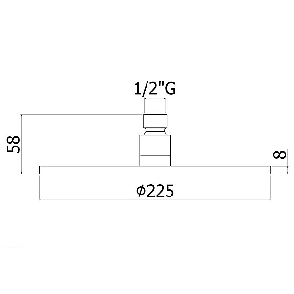 ZSOF 074 ST MASTER  Верхній душ, d 225mm  steel looking (1 сорт) - Фото - 2