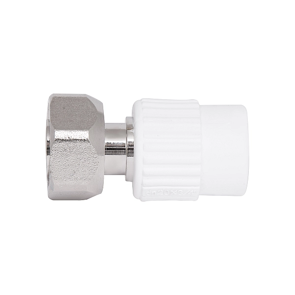 Муфта PPR с накидной гайкой Blue Ocean "Белый" 20х3/4" ВР - Фото - 4