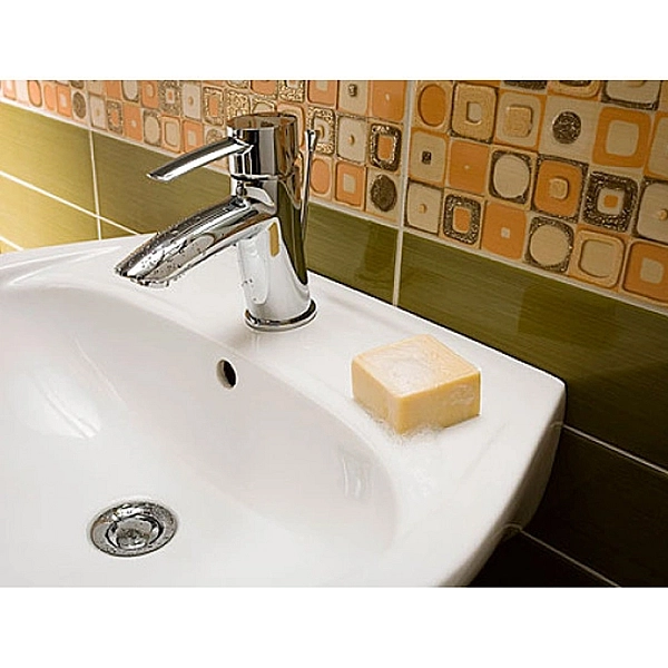 M1115000U IDOL Раковина 50 см, з 1 отв.під зміш, з переливом, білий глянець (1 сорт) - Фото - 3