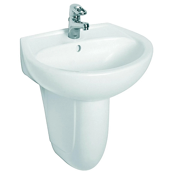 M1115000U IDOL Раковина 50 см, з 1 отв.під зміш, з переливом, білий глянець (1 сорт)