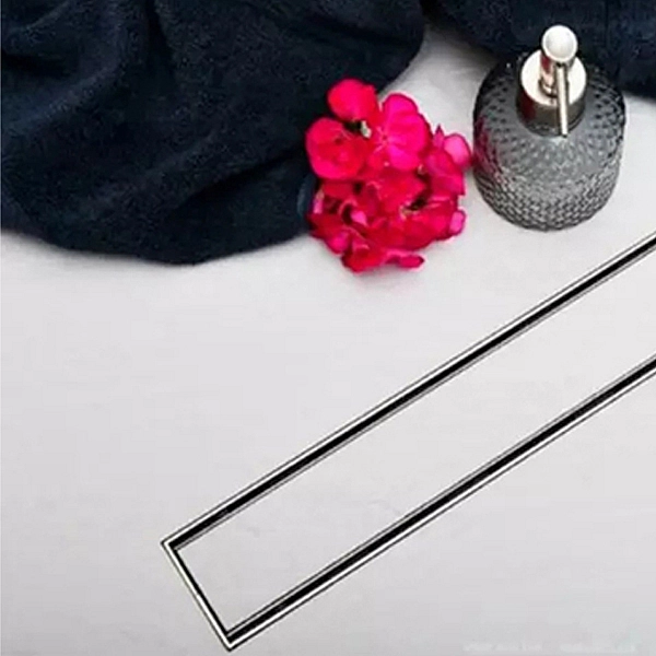 CH 1050/50 KN 1 Душовий канал 1050 мм з матовою решіткою Класік та Під плитку, нержавіюча сталь, горизонтальний фланець, кромка з нержавіючої сталі (1 сорт) - Фото - 4