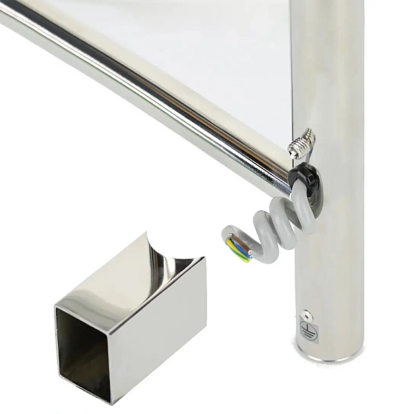 3.0.0900.0.P Комплект прихованого підключення мереж.дроту для круглого стояка, полір.нерж. (може бути без мереж.дроту) (1 сорт) - Фото - 4