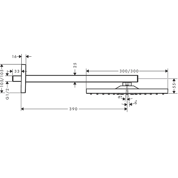 26238000 Raindance E 300 Air 1jet Верхній душ (1 сорт) - Фото - 2