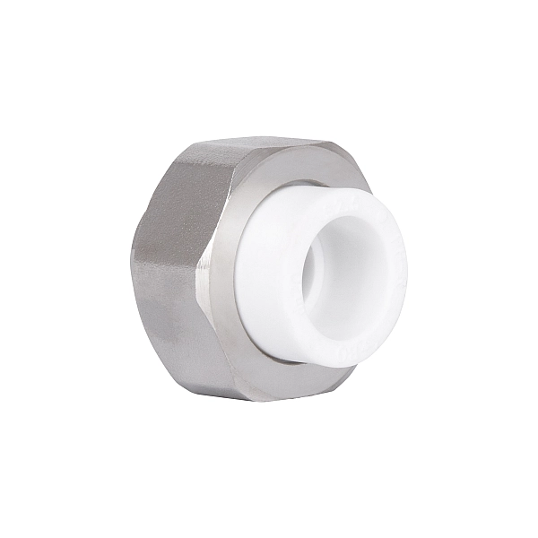 Згін "Американка" латунна зі зварною головкою PPR Blue Ocean "Білий" 20х1/2" ВР - Фото - 3