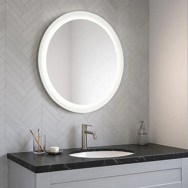 10443 Дзеркало Омега R-line D-80, з  підсвіткою КРУГЛЕ (1 сорт) - Фото - 6