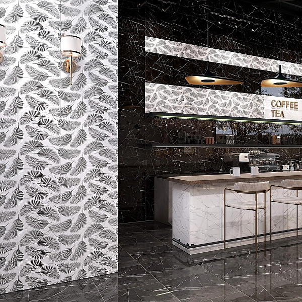 Nero E Bianco Leaf Чорний NBС161 (1 сорт) - Фото - 2