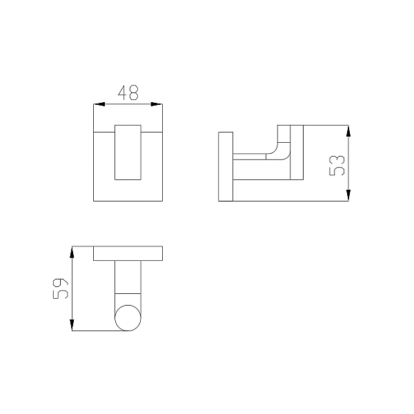 5030110 UNIVERSAL Гачок, хром (1 сорт) - Фото - 2