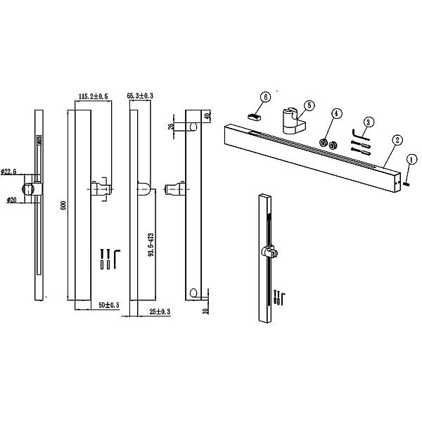 120750 Душовий набір з 3 режимами, хром (1 сорт) - Фото - 6