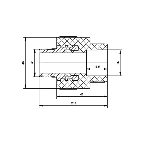 Муфта PPR Blue Ocean "Білий" 25х3/4" ЗР - Фото - 2