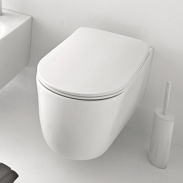 5315 30 Nolita Унітаз з кришкою S\C 5391 30,  безобідковий підвісний з турбозмивом  noise clean , білий матовий (1 сорт) - Фото - 3