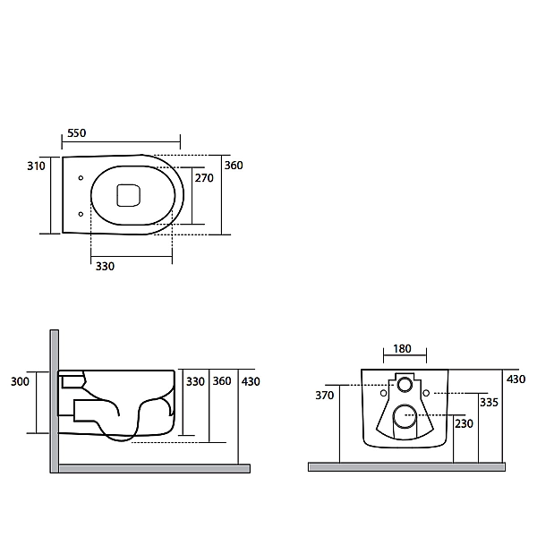 5315 30 Nolita Унітаз з кришкою S\C 5391 30,  безобідковий підвісний з турбозмивом  noise clean , білий матовий (1 сорт) - Фото - 2