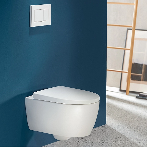 503.045.00.1 iCon Комплект підвісного унітазу воронкоподібний, закрита форма, TurboFlush, з кришкою дюропласт, Softclose та Quckfix, колір білий глянець (1 сорт) - Фото - 7