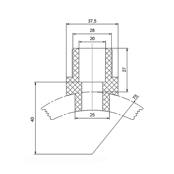 Вварное седло PPR Blue Ocean 75х20 - Фото - 2