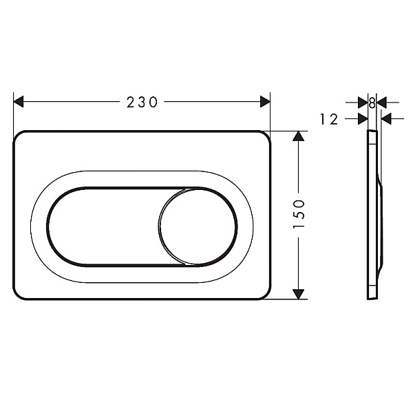 66002700 HG Змивна клавіша iFrame Original S, matt white (1 сорт) - Фото - 3