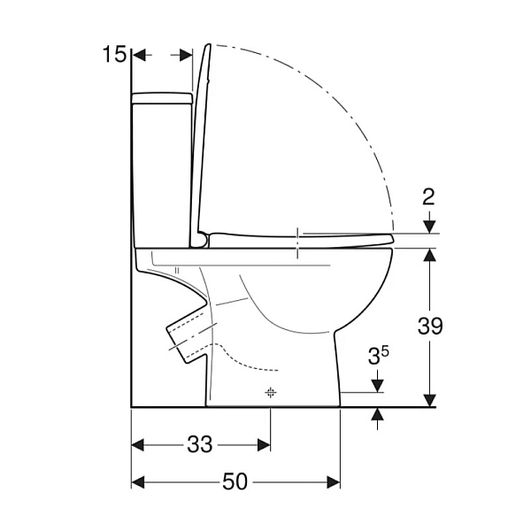 2397050UASTATUS Унітаз-компакт підлоговий, косий випуск, змивний бачок 3/6 л, нижній підвід, сидіння з кришкою поліпропілен (1 сорт) - Фото - 6