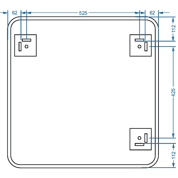 4700700 Basic Дзеркало 700х700 закруглене (1 сорт) - Фото - 4