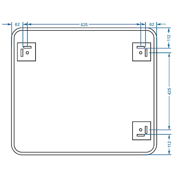 4800700 Basic Дзеркало 800х700 закруглене (1 сорт) - Фото - 4
