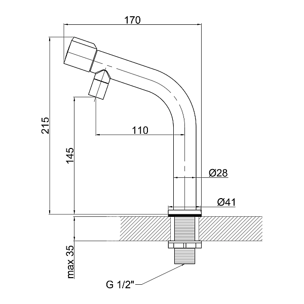 Монокран для кухни Lidz Mono 269F с неподвижным изливом LDMON269FNKS34928 Nickel - Фото - 2