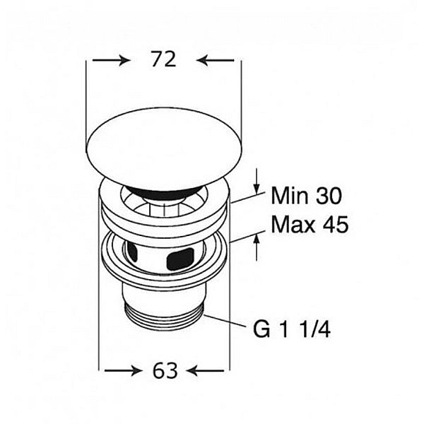 68080001/68350001  Донний клапан білий (1 сорт)