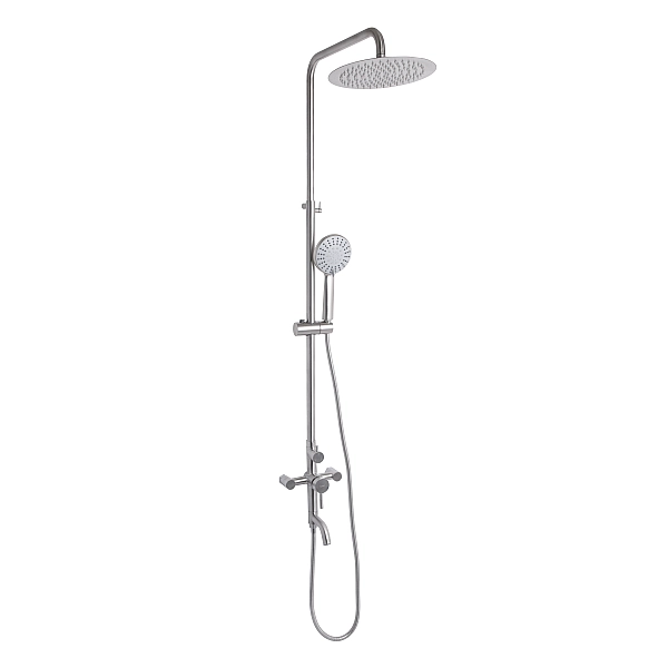 Душевая система универсальная Lidz Aria 1030 на три потребителя (с изливом) (k35) LDARI1030NKS34932 Nickel